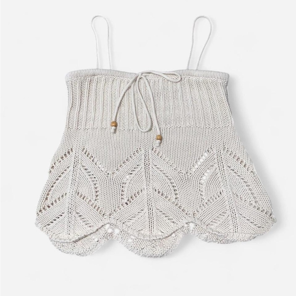 Moda international White/beige knitted top